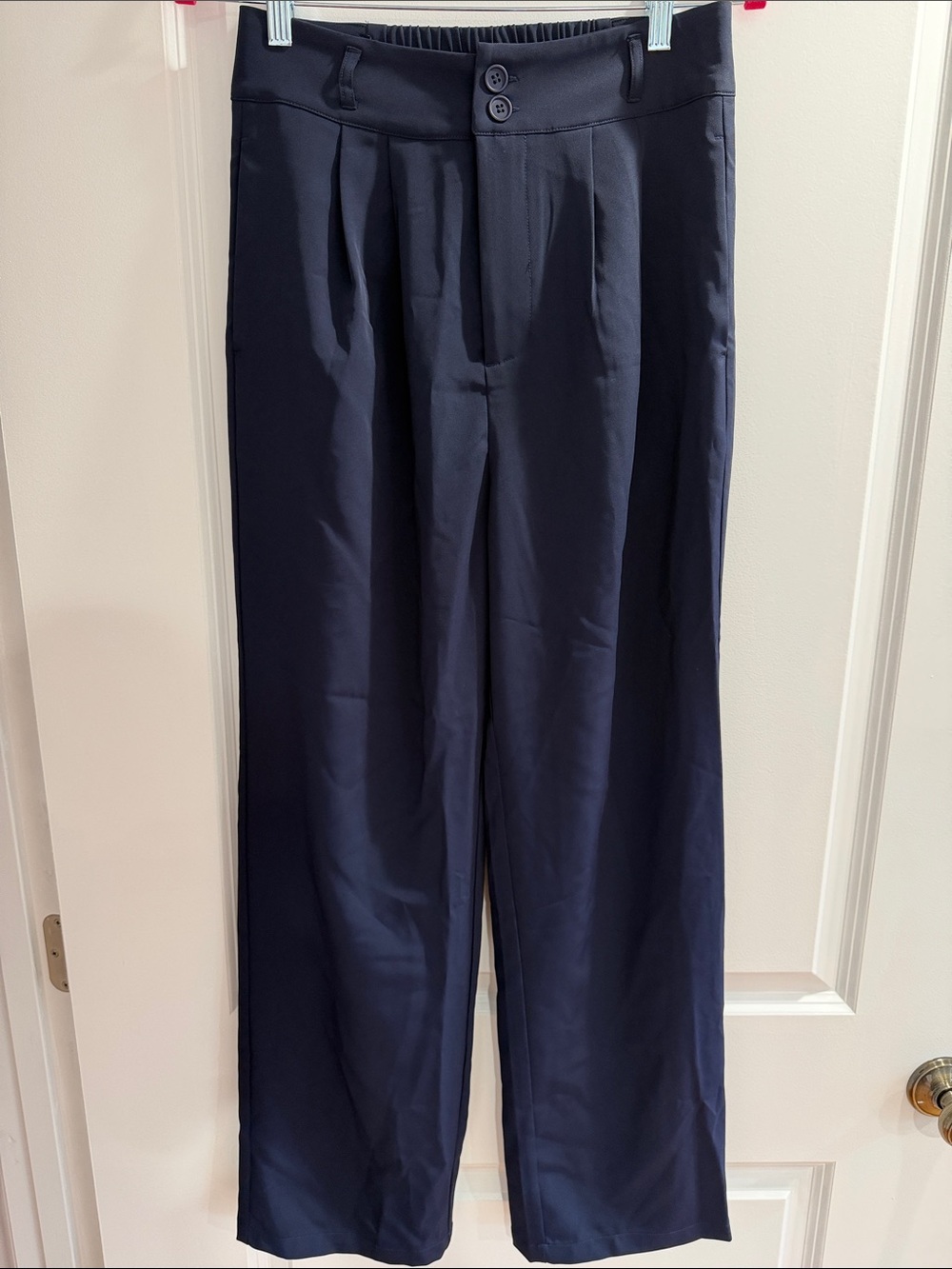 HALARA Flex Women’s High Waisted Straight Leg Work Pant in Navy